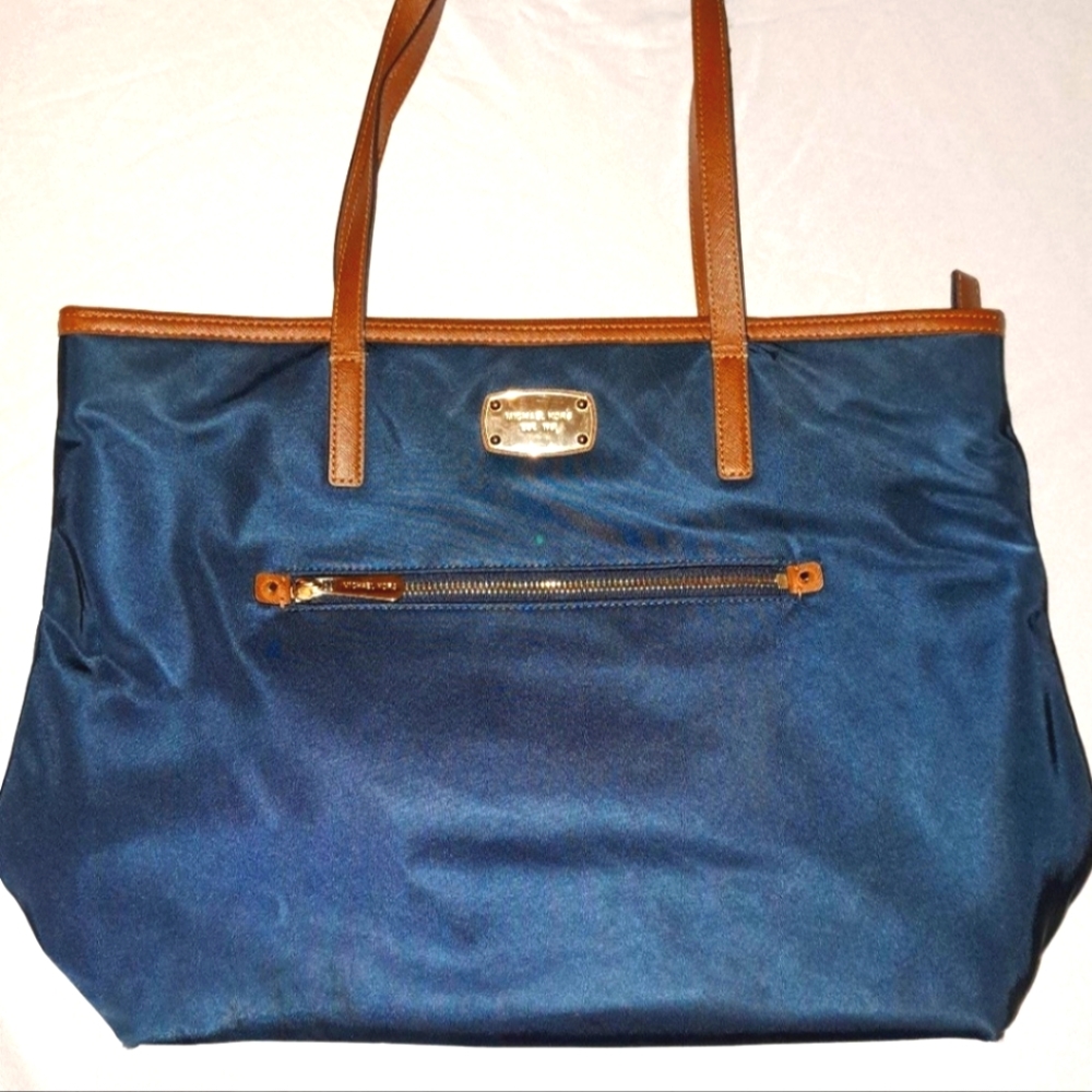 Michael Kors Tote Purse Blue Nylon Large